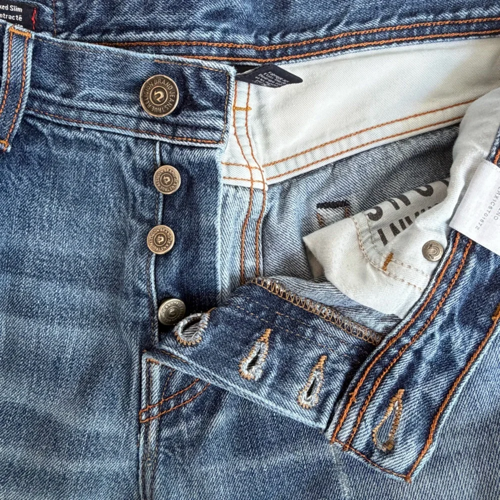 True Religion Men's Geno Slim Relaxed Distressed Jeans Size 32